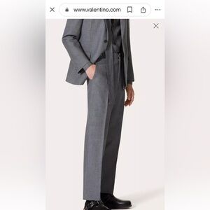 34X30” Valentino Grigio Chiaro Straight Leg Wool